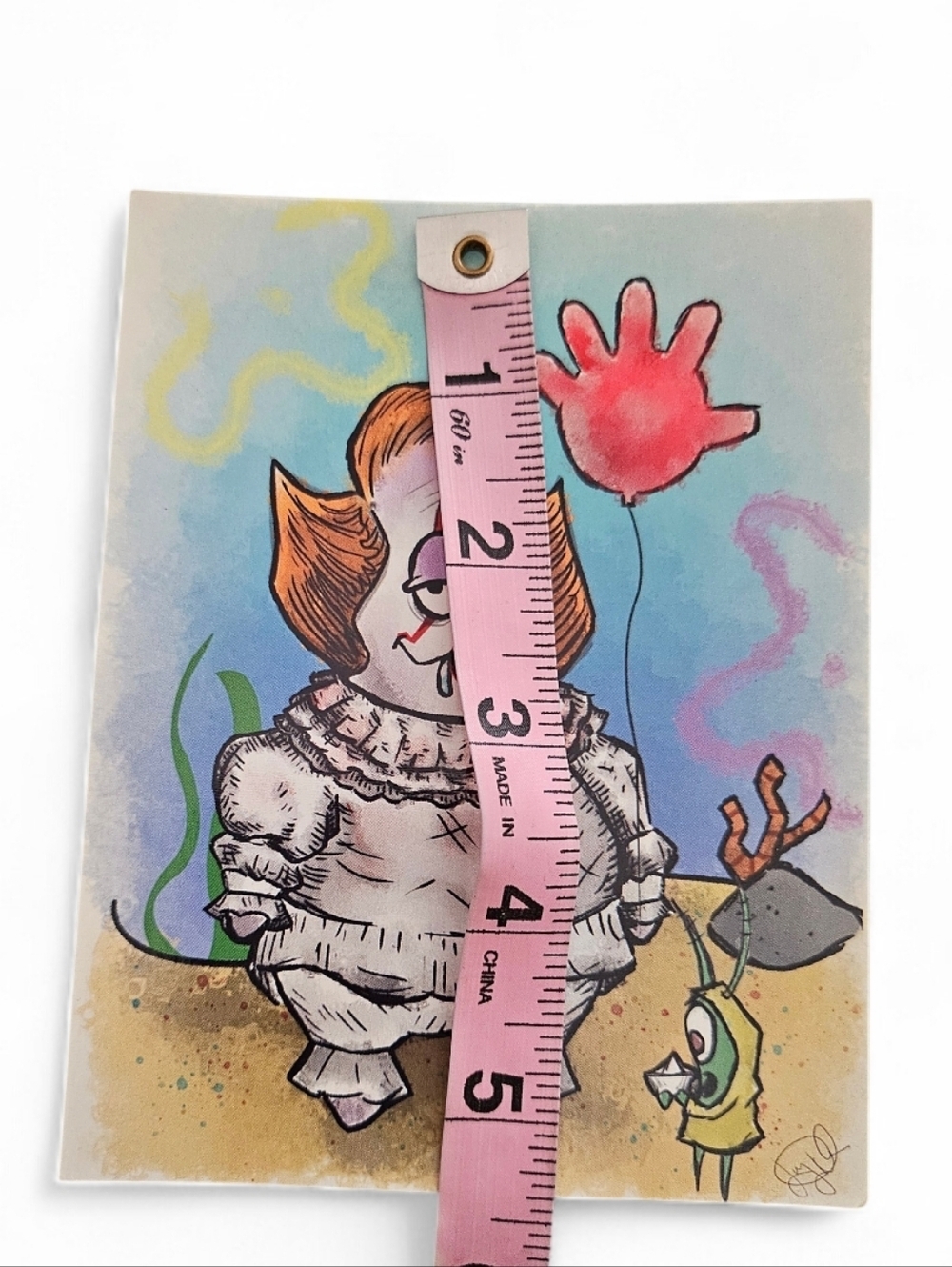 SpongBob ScarePants Patrick Star/Pennywise Mashup Art Keychain Combo - Picture 8 of 9